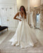 V Neck Lace Cheap Wedding Dresses Online, Cheap Unique Bridal Dresses, WD594