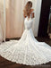 Mermaid Off The Shoulder Lace Wedding Dresses, Cheap Wedding Gown, WD727