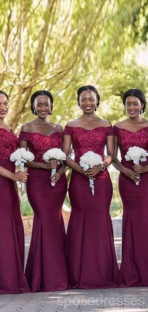 Mermaid Off The Shoulder Strapless Cheap Bridesmaid Dresses Online, WG920