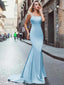 Sexy Blue Mermaid Backless Evening Prom Dresses, Evening Party Prom Dresses, 12198
