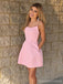 Simpe Sexy Pink Cheap Short Homecoming Dresses Under 100, CM674