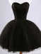 Formal lace little black dress, short homecoming prom dresses, CM0024