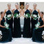 Simple Mermaid Black Halter Cheap Long Bridesmaid Dresses Online,WG1163