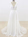Elegant Unique V Neck Cheap Beach Wedding Dresses Online, WD374