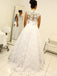 Lace See Through Detachable Skirt A-line Cheap Wedding Dresses Online, WD412