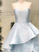 Elegant Blue A-line Strapless Maxi Long Party Prom Dresses Online,13280
