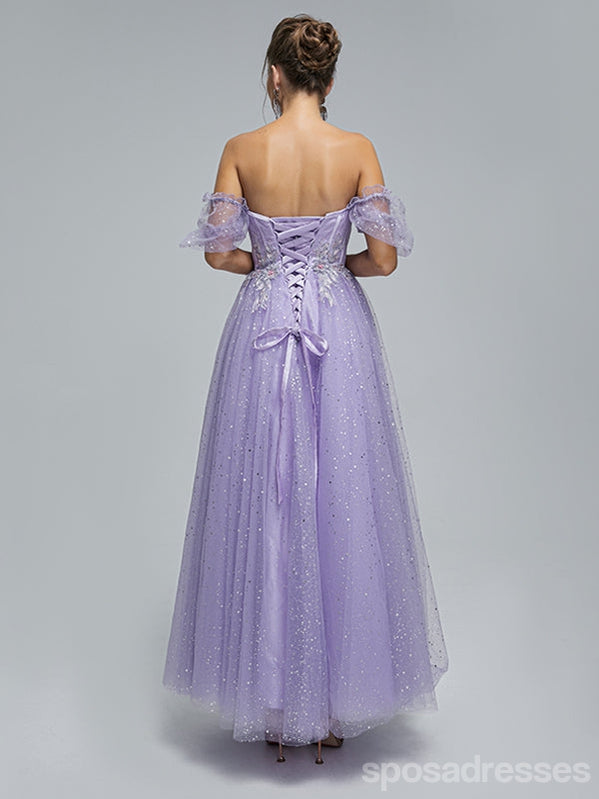 Sparkly A-line Short Sleeves Cheap Long Prom Dresses Online,13052