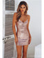 Rose Gold Spaghetti Straps Short Homecoming Dresses,Cheap Short Prom Dresses,CM929
