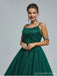 Green A-line Spaghetti Straps Cheap Long Prom Dresses Online,12996
