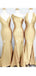 Sexy Mermaid Gold Sleeveless Long Bridesmaid Dresses Gown Online, WG1022