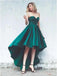 Simple Emerald Green High Low Simple Cheap Short Homecoming Dresses Online, Cheap Short Prom Dresses, CM829