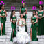 Mismatched Green Unique High Slit Long Bridesmaid Dresses Gown Online, WG998