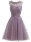 2018 Dusty Purple Cheap Short Homecoming Dresses Online, CM634