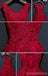 Two Straps Red Lace Heavily Beaded Homecoming Prom Dresses, Cheap Homecoming Dresses, CM265