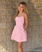 Simpe Sexy Pink Cheap Short Homecoming Dresses Under 100, CM674