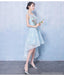 High Low Light Blue Lace Cheap Homecoming Dresses Online, CM697