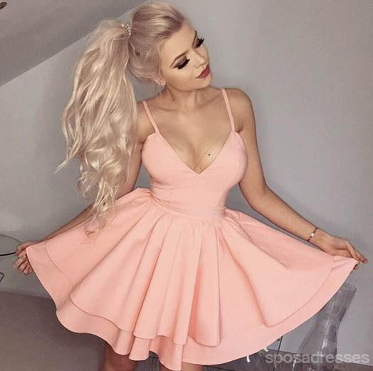 Spahgetti Straps Black Cheap Homecoming Dresses Online, CM723