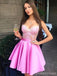 Sexy See Through Pink Short Cheap Homecoming Dresses Online, CM732