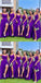 Purple Mermaid Straps Side Slit Cheap Long Bridesmaid Dresses Online,WG1187
