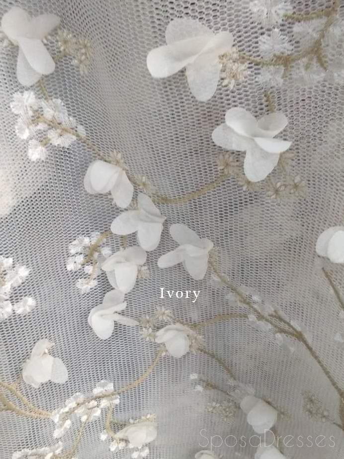 Spaghetti Straps Lace Flower A-line Long Evening Prom Dresses, Cheap Sweet 16 Dresses, 18448