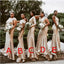 Mismatched Champagne Mermaid Cheap Long Bridesmaid Dresses Online,WG1201