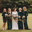 Mismatched Green Mermaid Long Sleeves Cheap Bridesmaid Dresses Online,WG1158