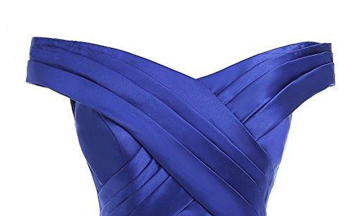 Popular Royal Blue Off Shoulder Mermaid Long Evening Prom Dresses, 17675