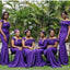 Purple Mermaid Off Shoulder Cheap Long Bridesmaid Dresses Online,WG1414