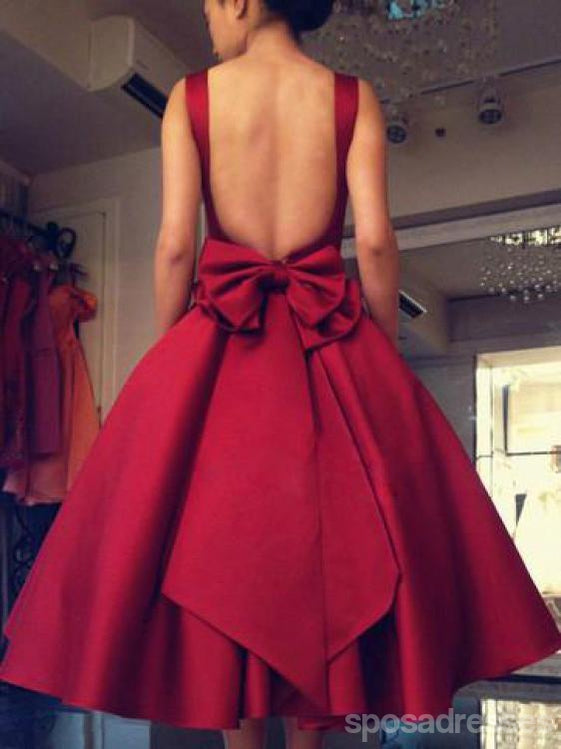 Sexy Backless Red Short Cheap Homecoming Dresses Online, CM580