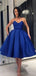 Strapless Blue Simple Cheap Homecoming Dresses Online, Cheap Short Prom Dresses, CM754