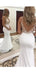 Long Mermaid See Through V-neck Backless Lace Wedding Dresses,WD770