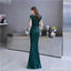 Green Mermaid Sequin V-neck Cap Sleeves Long Party Prom Dresses Online,12552