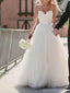 Simple Sweetheart Spaghetti Straps Cheap Custom Long Wedding Bridal Dresses, WD288