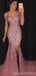 Sparkly Mermaid Dusty Rose Side Slit Cheap Long Prom Dresses Online,12623