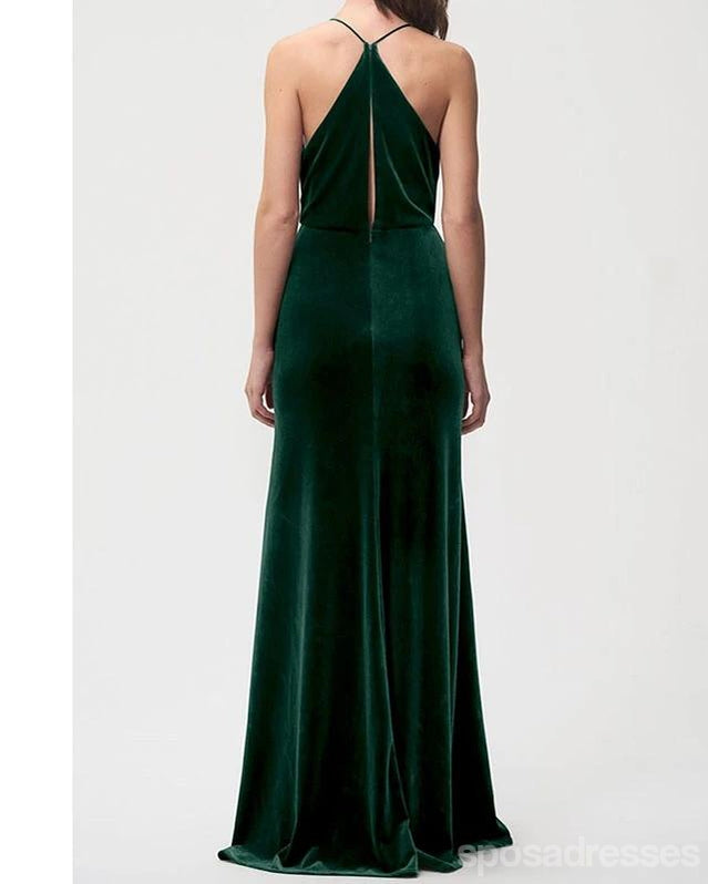 Dusty Rose Mermaid Spaghetti Straps Cheap Long Bridesmaid Dresses Online, WG1148