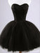 Formal lace little black dress, short homecoming prom dresses, CM0024