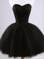 Formal lace little black dress, short homecoming prom dresses, CM0024