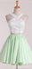Two Pieces Halter Lace Short Homecoming Dresses Online, Cheap Short Prom Dresses, CM864