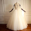 Off Shoulder Beaded A-line Lace Long Custom Cheap Wedding Bridal Dresses, WD302