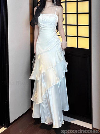 Gorgeous Ivory Spaghetti Straps Maxi Long Party Prom Dresses Ideas,Evening Gowns,13915
