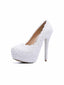 New wedding shoes, lace high heel wedding shoes for women, stiletto heels, large size platform shoes for women