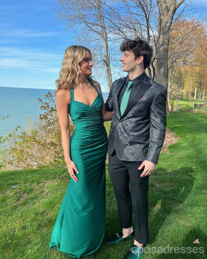 Sexy Green Mermaid V-neck Maxi Long Party Prom Dresses,Evening Dress,13547