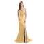 Mismatched African Mermaid Cheap Long Champagne Gold Bridesmaid Dresses Online, WG823