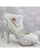 Women's Wedding Shoes Decorative Heel Wedding Heels Bridal Shoes With Beading