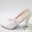 Women's Wedding Shoes Decorative Heel Wedding Heels Bridal Shoes With Beading