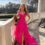 Gorgeous Hot Pink A-line Maxi Long Party Prom Dresses Ideas,Evening Gowns,13657