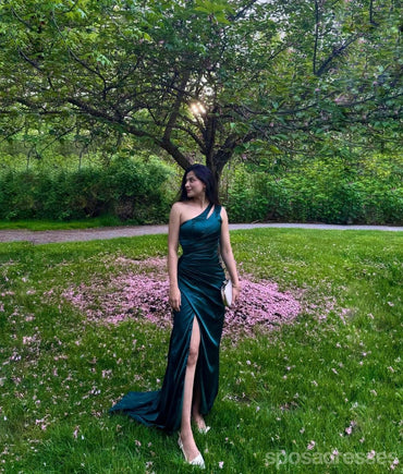 Sexy Mermaid One Shoulder Maxi Long Bridesmaid Dresses,Party Dress, WG1899