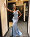 Sexy Blue Mermaid One Shoulder Long Party Prom Dresses Ideas,Evening Gowns,13770