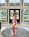 Sexy Pink Mermaid Side Slit Long Party Prom Dresses Ideas,Evening Gowns,13711