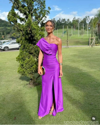 Sexy Purple Mermaid One Shoulder Long Party Prom Dresses Ideas,Evening Gowns,13896